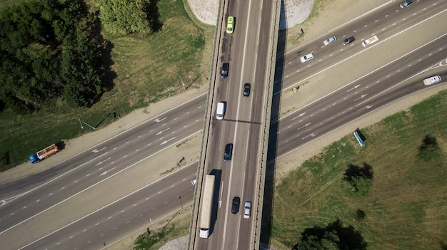 Schnellstraße Draufsicht, Straßenverkehr eine wichtige Infrastruktur in Russland, Krasnodar