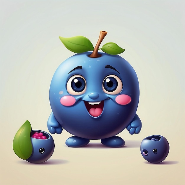 Schöne 3D-Blueberry-Figur