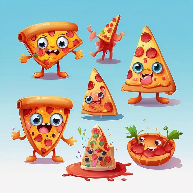 Foto schöne 3d-pizza-figur