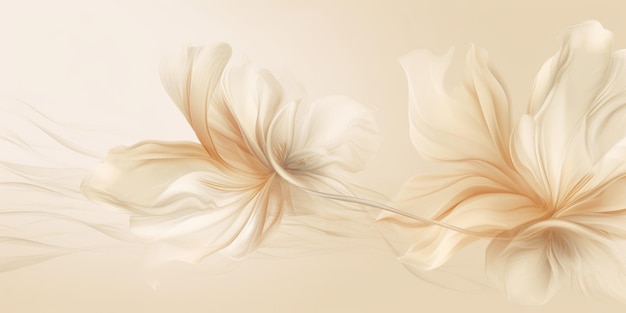 Schöne abstrakte beige und weiße Bleistiftzeichnung, florales Design, Hintergrund, schöne generative KI AIG32