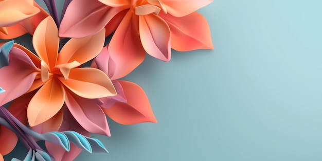 Schöne abstrakte farbenfrohe Blumen-Design-Hintergrund schöne Generative AI AIG32