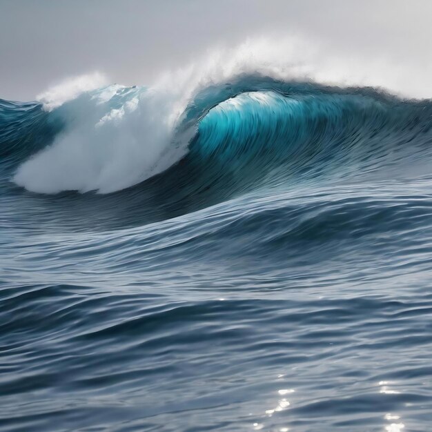 Foto schöne abstrakte wasserwelle auf weißem hintergrund