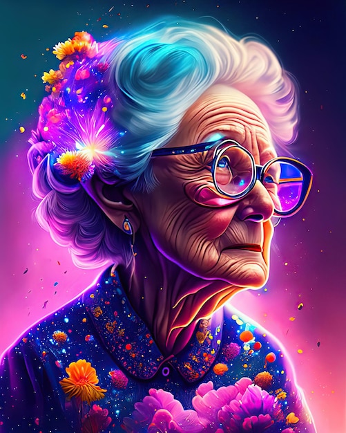 schöne alte Großmutter