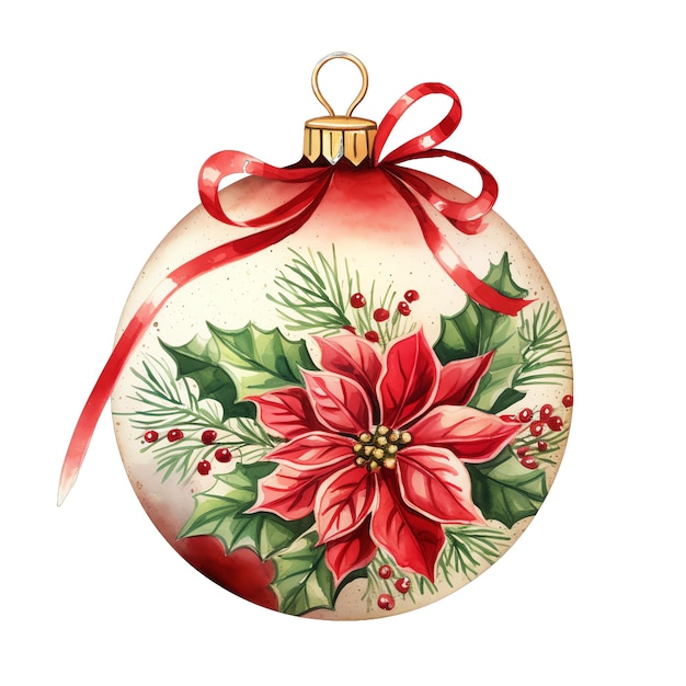 Schöne Aquarelle Weihnachtsbaum Dekoration Ornament Illustration für Weihnachten