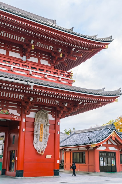 Schöne Architektur bei Sensoji-Tempel um Asakusa-Bereich in Japan