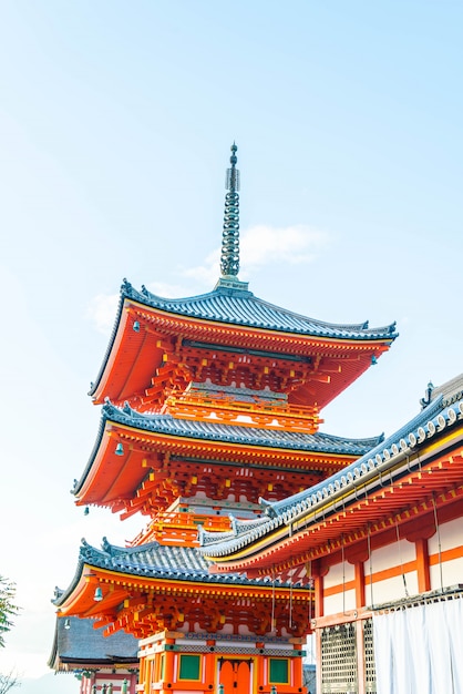 Schöne Architektur in Kiyomizu-deratempel Kyoto ,.