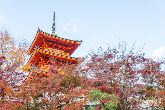 Schöne Architektur in Kiyomizu-deratempel Kyoto ,.