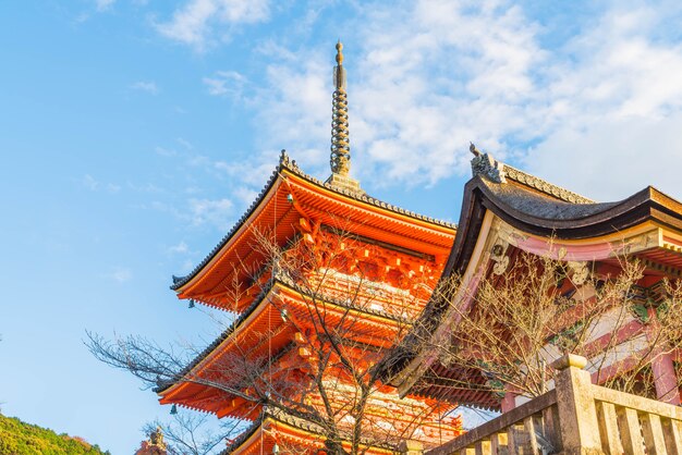 Schöne Architektur in Kiyomizu-deratempel Kyoto ,.