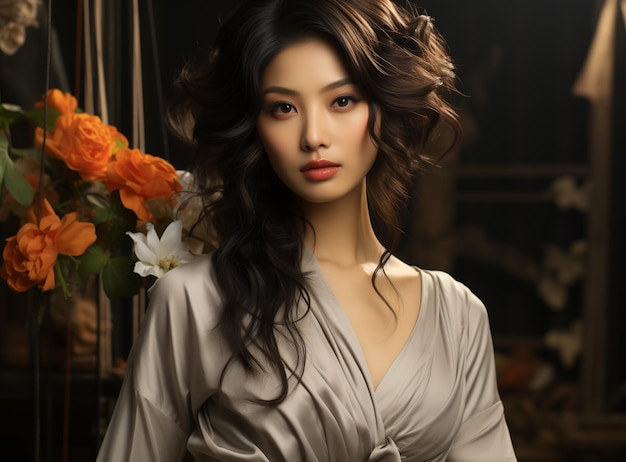 Schöne asiatische Frau