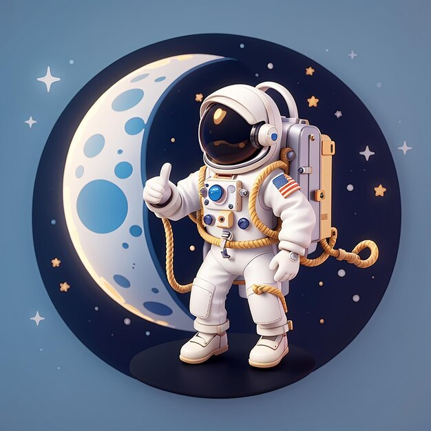 Schöne Astronauten-Abenteuer Lustige Zeichentrickfilme, die den Weltraum und den Mond erforschen