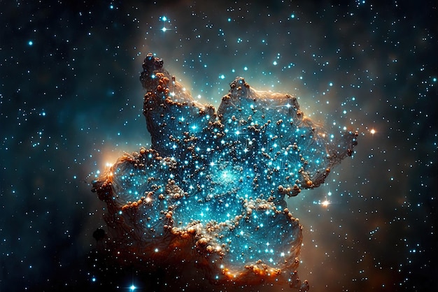 Foto schöne astrophotografie eines sternhaufens am himmel eine dramatische kosmische tapete