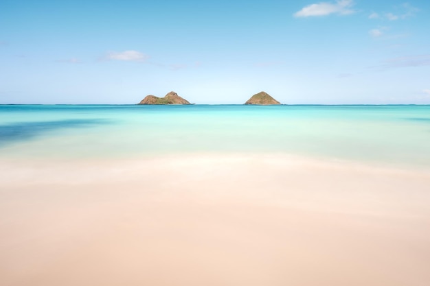 Schöne Aufnahme des Lanikai Beach in Kailua, USA