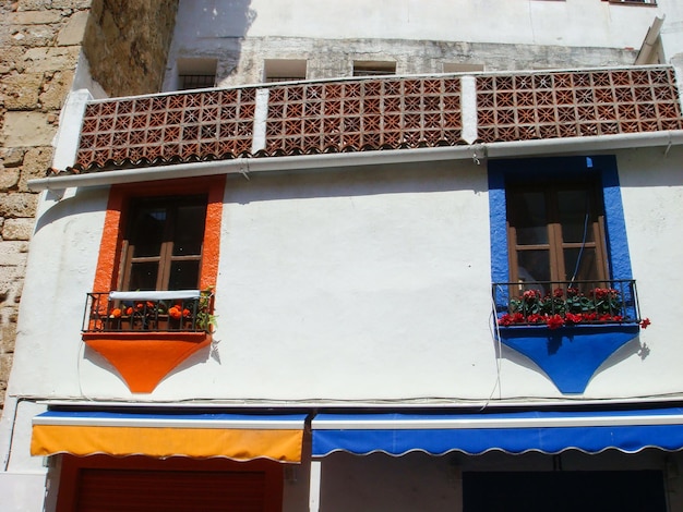 Schöne Aussicht auf das alte Haus Spanien Closeup