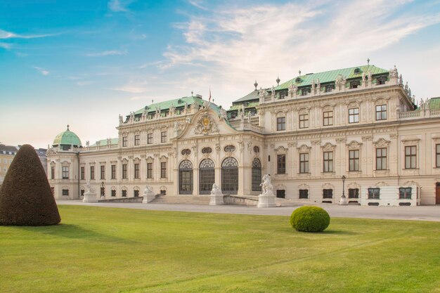 Schöne Aussicht auf das Schloss Belvedere in Wien, Österreich