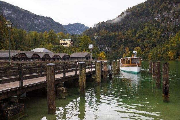 Foto schöne aussicht auf den fluss inmitten von bäumen und gebäuden gegen den himmel