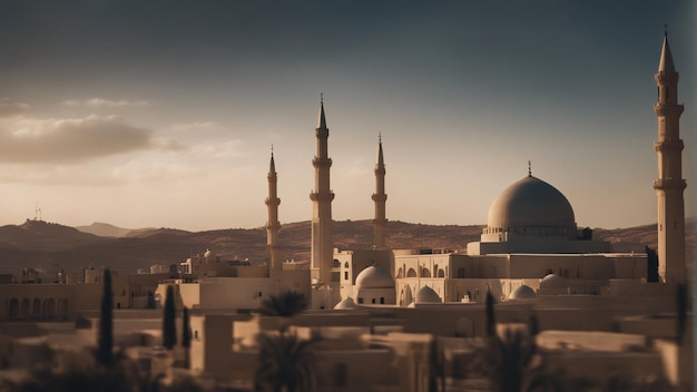 schöne Aussicht auf den islamischen Hintergrund von Madina