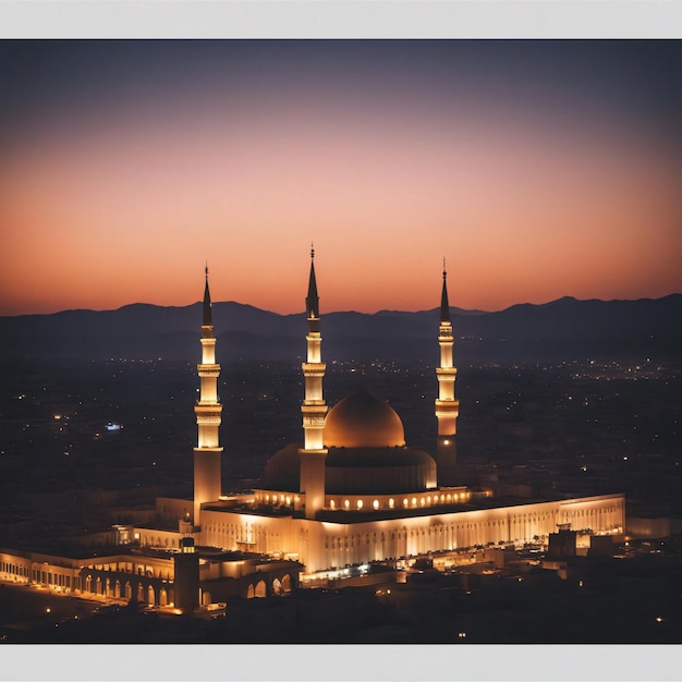 schöne Aussicht auf den islamischen Hintergrund von Madina