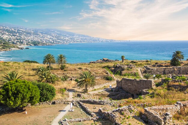 Schöne Aussicht auf die alte Stimme von Byblos (auch bekannt als Jubayl oder Jebeil), Libanon