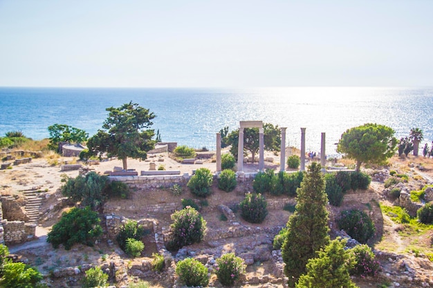 Schöne Aussicht auf die alte Stimme von Byblos (auch bekannt als Jubayl oder Jebeil), Libanon