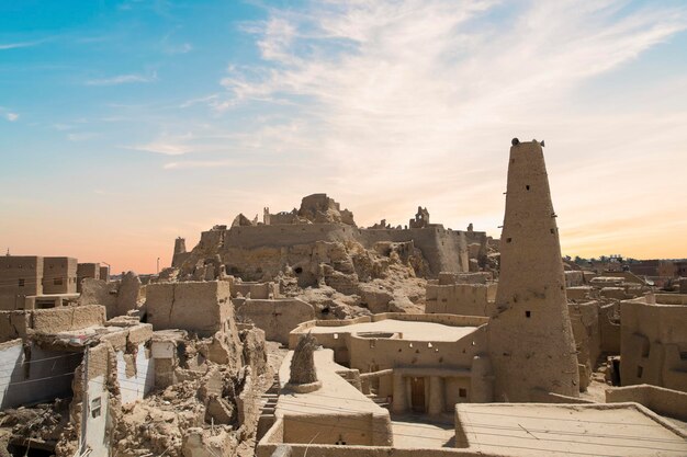 Schöne Aussicht auf die Altstadt der Oase Siwa in Siwa, Ägypten