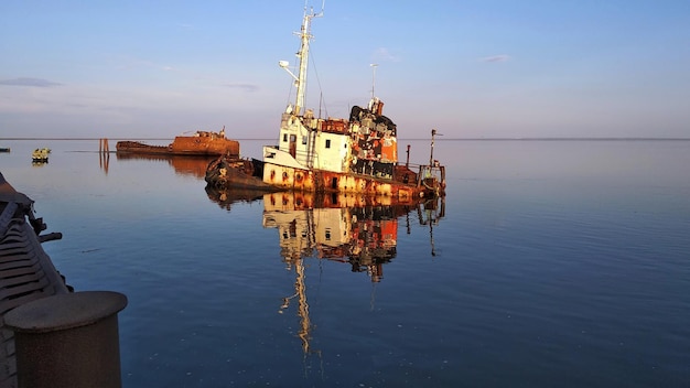 Schöne Aussicht auf die Bucht von Varandey, russische Arktis. Russland.