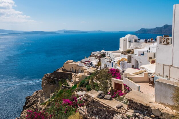 Schöne Aussicht auf die Landschaft der Insel Santorini