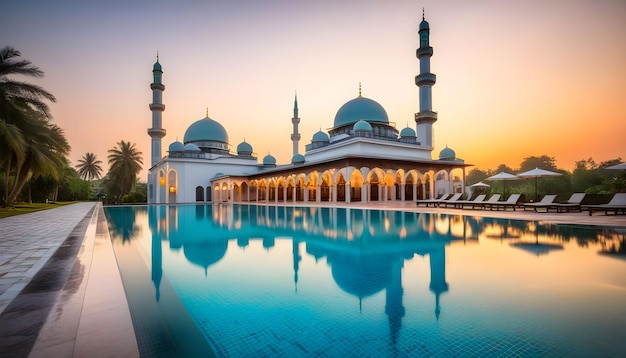 Schöne Aussicht auf die Masjid