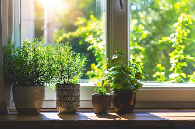 Schöne Aussicht auf ein Küchenfenster