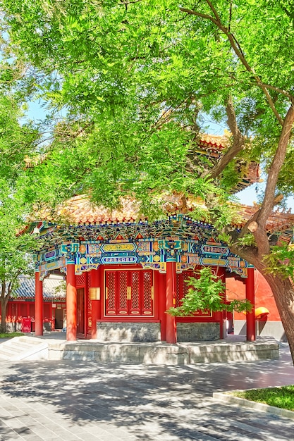 Schöne Aussicht auf Yonghegong Lama Temple.Peking.