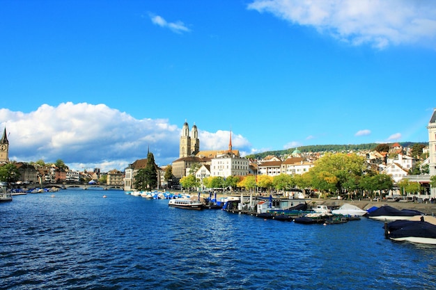 Schöne Aussicht auf Zürich Schweiz