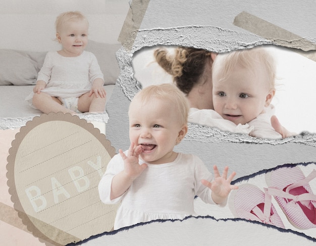 Foto schöne baby-collage