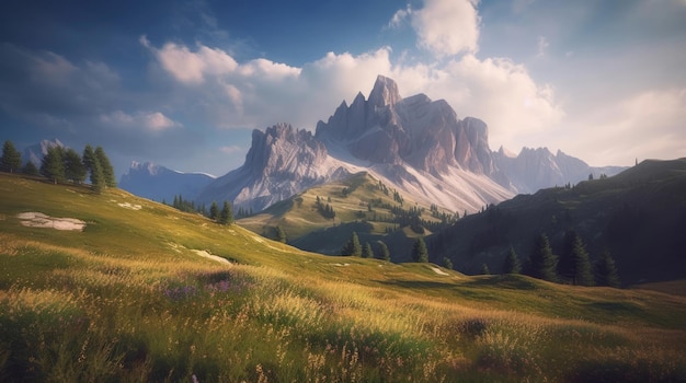 Schöne Berglandschaft im Sommer