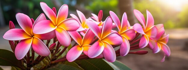 schöne blühende Blume Plumeria Natur