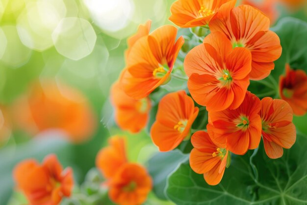 Schöne Blüten von Nasturtiums