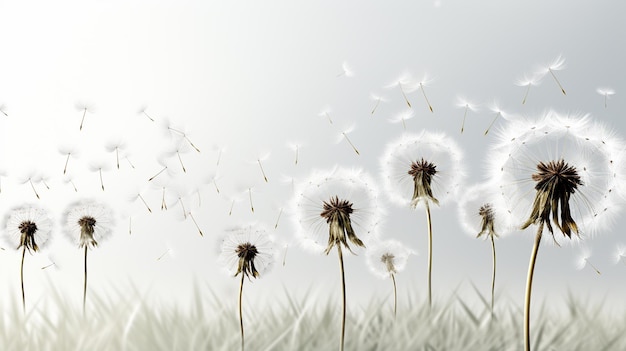 schöne Blumen auf einem blauen Himmelshintergrund