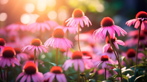 schöne Blumen im Garten generative KI