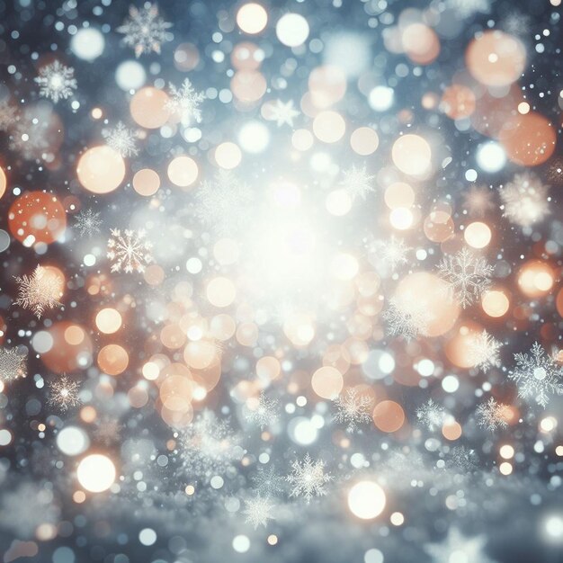 Foto schöne bokeh schnee eisweiß gefroren lichter funkeln sterne kreise farbenfrohe trendige hintergrund wallp