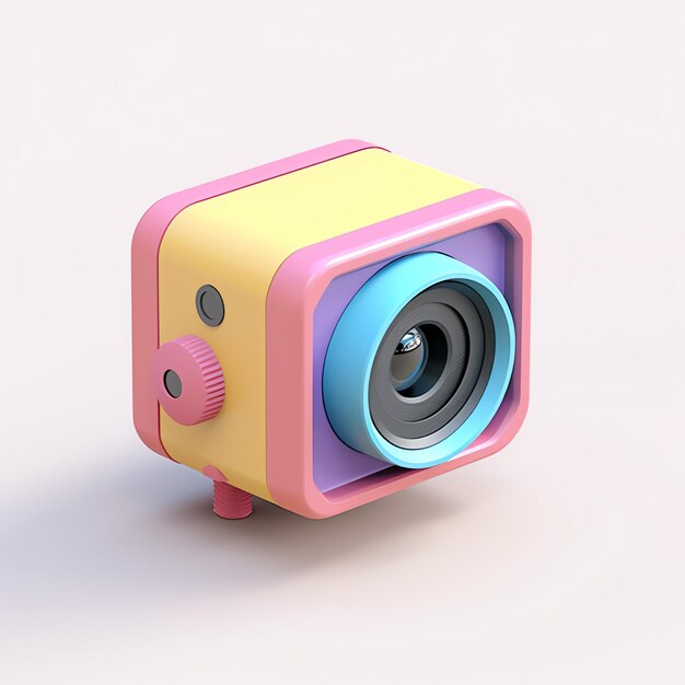 Schöne, bunte 3D-Modell von Webcam