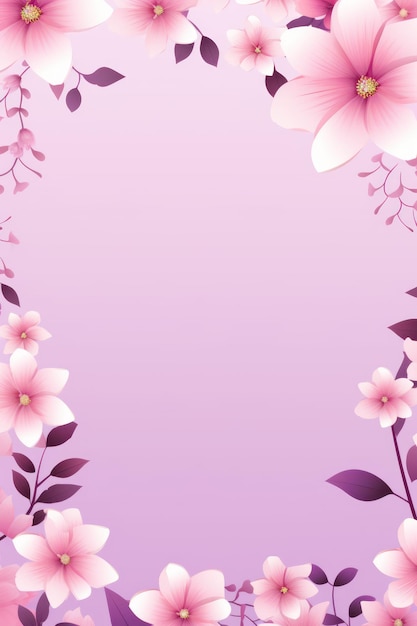 Schöne Cartoon-Blumenrand auf einer hellen Orchidee Hintergrund Vektor sauber ar 23 Job-ID f8e555cde38a40c8adf34bee777e4e74
