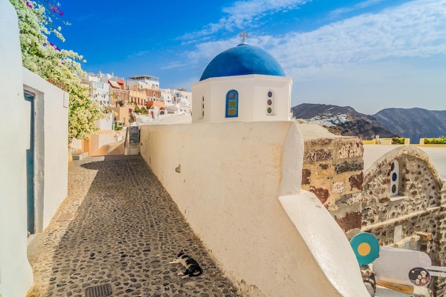 Schöne Details der Insel Santorini Griechenland