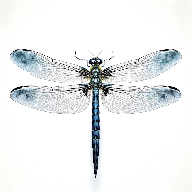 Foto schöne dragonfly lebendige weiße hintergrund abstraktion
