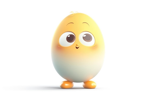 Schöne Ei-Figur isoliert auf weißem Hintergrund