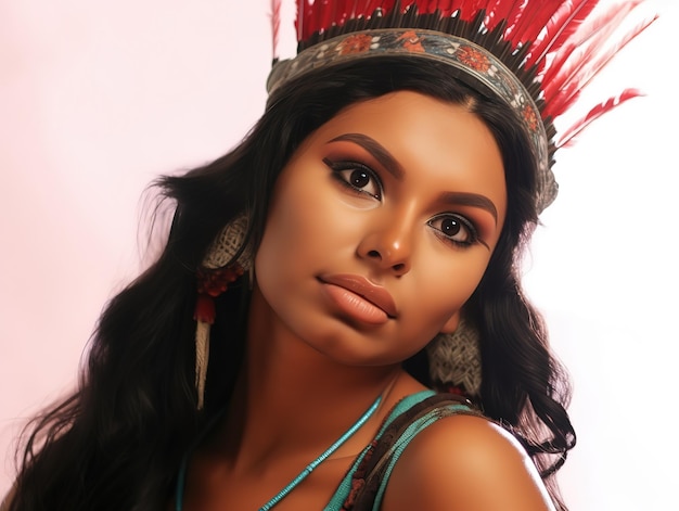 Schöne einheimische Frauen, Stammeskrieger
