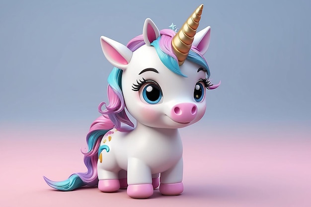 Schöne Einhorn in 3D