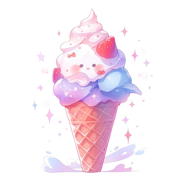 Schöne Eiscreme-Illustration