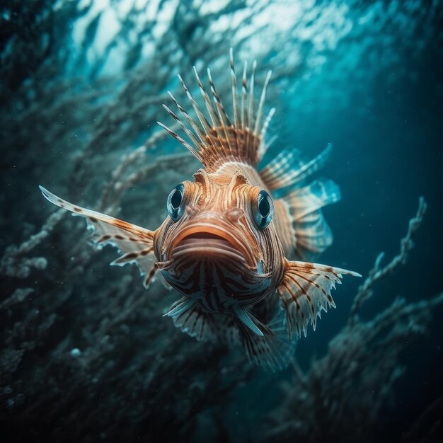 Schöne Fische unter Wasser Illustration AI GenerativexA