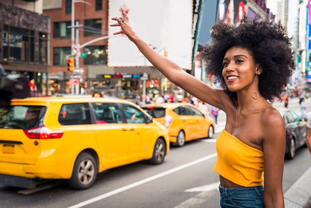 Schöne Frau in New York