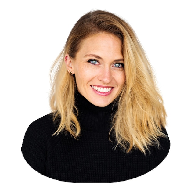 Schöne Frau Porträt png durchsichtiger Hintergrund