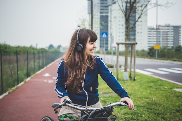 schöne Frau Radfahrer Radfahren