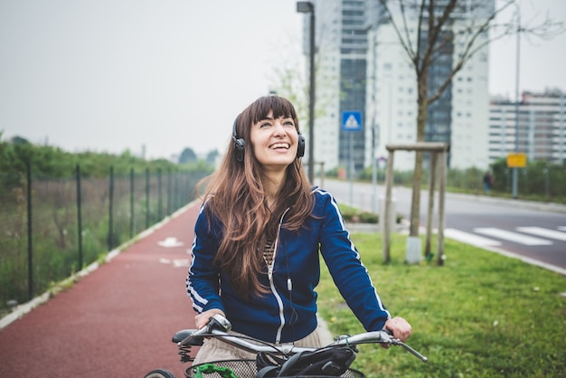 schöne Frau Radfahrer Radfahren